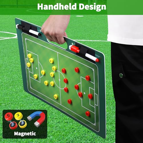 R2Depot Magnetic Coach Marker Boards, Dry Erase Double-Sided Coach Lineup Clipboard, Coaches Gift, Fit for Basketball, Football, Soccer, Baseball - style: Soccer clipboard for coaches magnetic