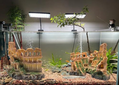 M2cbridge Aquarium Decor Antique Roman Column Ruin European Castle Underwater Landscape(Rome Colosseum) - color: Rome Colosseum
