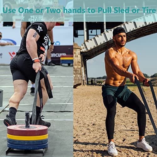Weighted Training Waist Belt for Pulling Sled and Tires,Weight Sled Pulling Strap,Sled Trainer Pull Leash of Sled Harness,Pulley Strap for Strength Speed Agility Training - style: Strap 2pcs