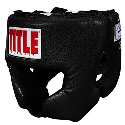 TITLE Boxing Classic USA Competition Headgear - Protective Gear for Sparring and Martial Arts, USA Boxing Approved - color: Black, size: Medium