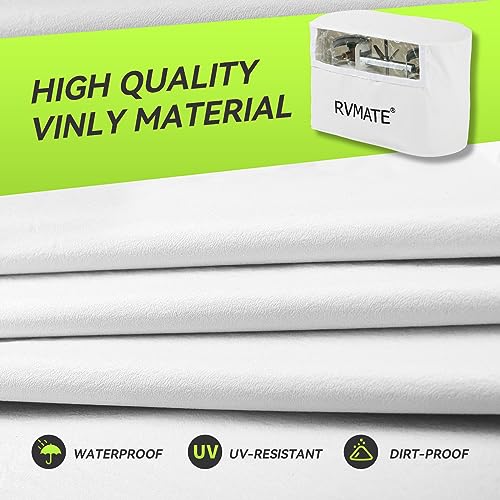 RV Propane Tank Cover, Waterproof, Anti-UV, White Camper Propane Tank Cover, Fits 20LB Dual Propane Tanks, for RV/Trailer/Camper Accessories