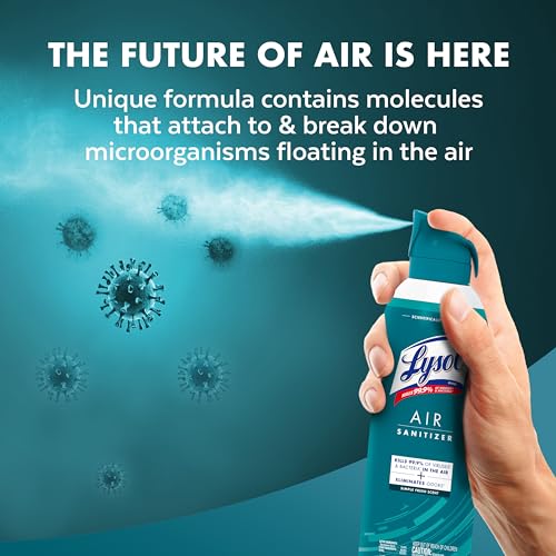 Lysol Air Sanitizer with Bacterial Odor Eliminator for Home & Office, Air Freshener Alternative, Simple Fresh Scent, 10 oz (Pack of 3) - size: 10 Ounce (Pack of 3)