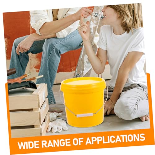 Heavy Duty Plastic Bucket with Leak Resistant Lid Portable Water Pail Container for Household Use Easy to Carry Canister with Handle Space Saving Design for Efficient Storage