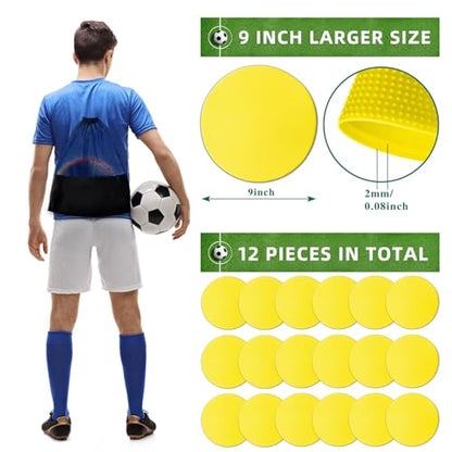 9/18/36 Pcs Poly Spot Markers 9 inch Agility Training Markers - color: Yellow