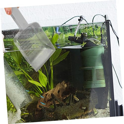 VICASKY Aquarium Sand Shovel Tool for Fish Tank Cleaning Versatile Gravel Scoop with Drainer Efficient Sediment for Aquatic Environments