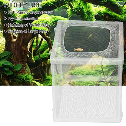 Aquarium Fish Breeder Box Isolation Box Breeder Hatchery Incubator with Suction Cup Fish Hatching Cage for Baby Fishes Shrimp Clownfish Guppy(S)