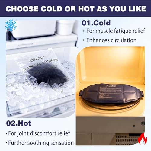 Ice Packs Soft Flexible Gel Pack for Injuries Reusable Cold Hot Therapy for Shoulder Knee Back Elbow Leg Hip Arm for Muscle Relief & Recovery 17.5'' x 9.5'' Navy Blue - color: Navy Blue