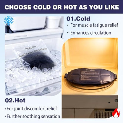 Ice Packs Soft Flexible Gel Pack for Injuries Reusable Cold Hot Therapy for Shoulder Knee Back Elbow Leg Hip Arm for Muscle Relief & Recovery 17.5'' x 9.5'' Navy Blue - color: Navy Blue