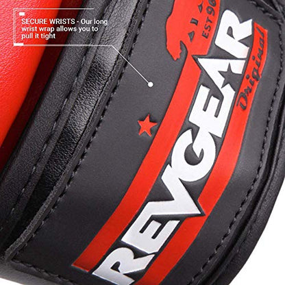 Revgear Pinnacle MMA Gloves | Classic MMA Sparring Glove Design - color: Black/Red, size: Small