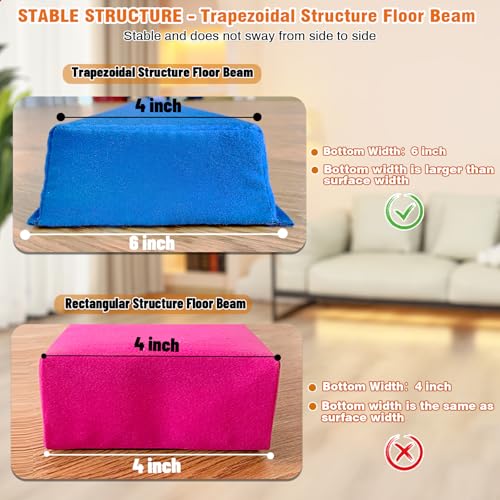 Marfula 6 FT / 8 FT / 9 FT Folding Gymnastics Beam Foam Balance Floor Beam - color: Blue, size: 10 Ft