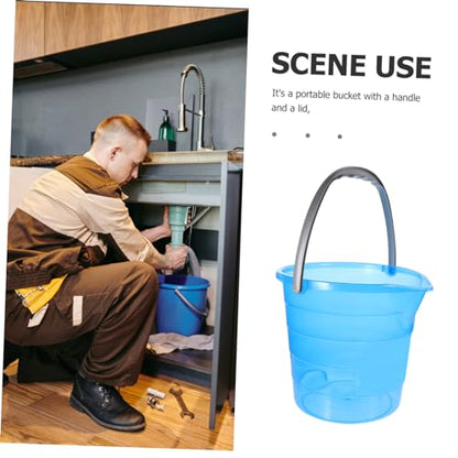 Portable Wash Bucket Handle Plastic Beach Bucket for Fishing Laundry Dorm