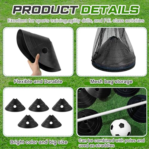 Jumbo Soccer Cones Big Training Disc Cone - color: Black