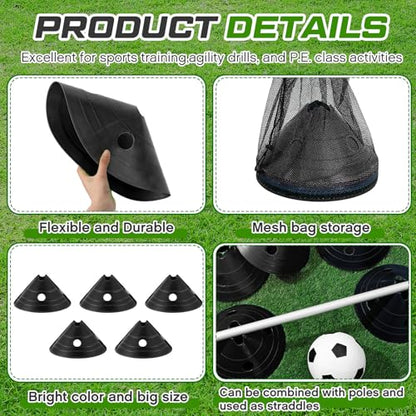 Jumbo Soccer Cones Big Training Disc Cone - color: Black
