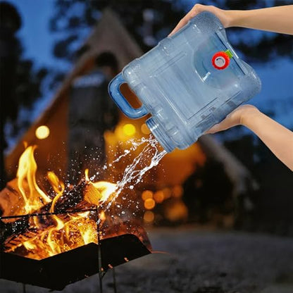 2.6 Gallon Camping Water Container with Spigot, BPA Free Portable Water Jug, No Leakage Emergency Water Storage Tank for Camping, Vehicle, Car, Outdoor Hiking, Picnic