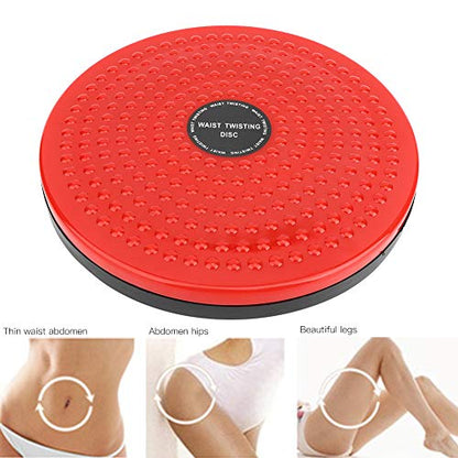 Twisting Waist Disc, Bodytwister Ankle Body Aerobic Exercise Foot Exercise Fitness Magnet Balance Rotating Board - color: Red