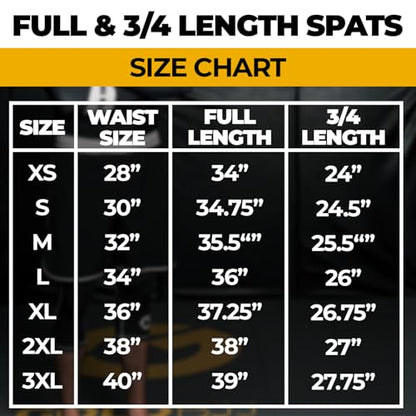 Gold BJJ Jiu Jitsu Spats - Base Layer for Gi and No-Gi Grappling - Martial Arts Pants - color: Black (3/4 Length), size: Medium