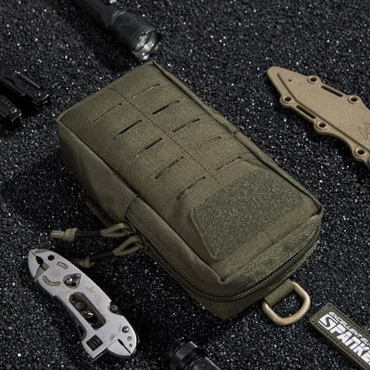 EXCELLENT ELITE SPANKER Tactical MOLLE Pouch EDC Utility Pouches Gadget Organizer Phone Holder Waist Bag Tool Pouch - color: Ranger Green