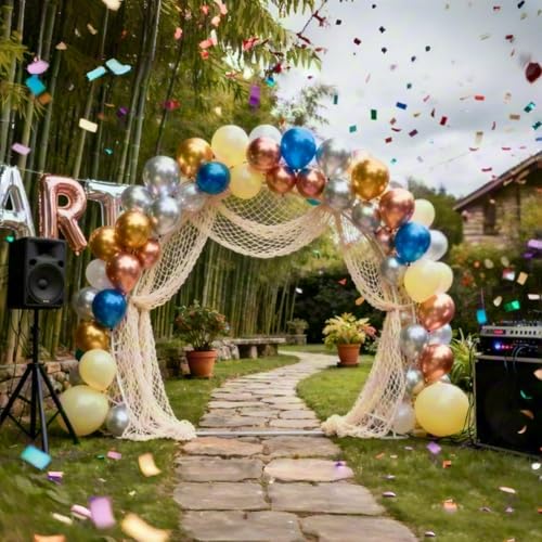 30 ft Fishing Net Decor, Large Fish Net Decorations | decorative fishing net for Pirate Mermaid Ocean Beach Hawaii Under The Sea Nautical-Themed Party - size: 30ft