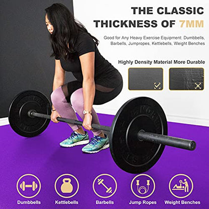 GXMMAT Extra Large Exercise Mat 16'x6'/12'x6'/10'x6'/8'x6'(7mm) - color: Grey Cool, size: 6*16 FT