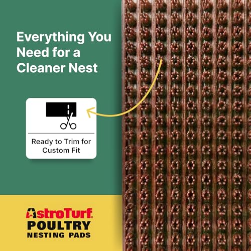 HenGear Chicken Nesting Pads, Astroturf NXT v5.2 Nesting Pads for Chicken Coop, Washable and Reusable Bedding for Clean Egg Collection, Comfortable Laying Surface for Chicken Nesting Boxes, XL - size: X-large