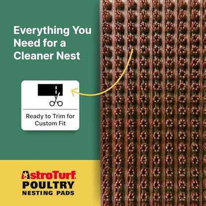 HenGear Chicken Nesting Pads, Astroturf NXT v5.2 Nesting Pads for Chicken Coop, Washable and Reusable Bedding for Clean Egg Collection, Comfortable Laying Surface for Chicken Nesting Boxes, Medium - size: Medium