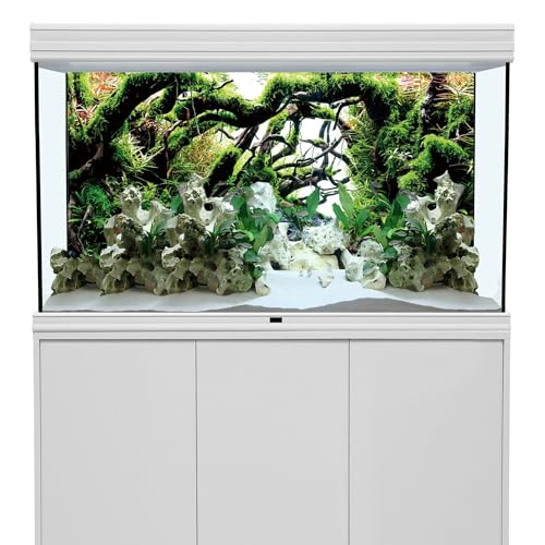 AWERT 48x20 inches Branches Fish Tank Background Green Algae Aquarium Background River Bed & Lake Aquarium Background Vinyl Background