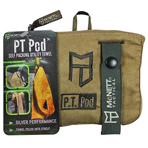 GEAR AID McNett Tactical PT Pod Microfiber Towel for Workouts and Fitness, 20" x 32" - color: Coyote