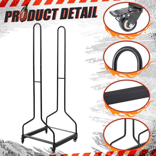 MorningRo Football Shoulder Pad Rack with Locking Wheels for Easy Moving
