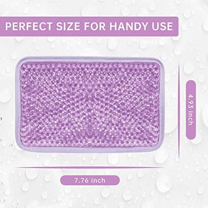 Gel Ice Pack for Injuries Ice Bag with Strap-1 Pack Reusable Hot Cold Pack - color: Purple-1 Pack