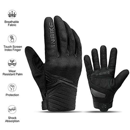 INBIKE Motorcycle Gloves Breathable Mesh Touchscreen Hard Knuckles - color: Black, size: X-Large