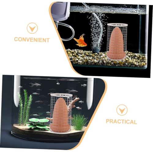 BESPORTBLE Shrimp Hatchery Breeding Box Fish Tank Spawning Cones Ceramic Angelfish Discus Grid Divider Net