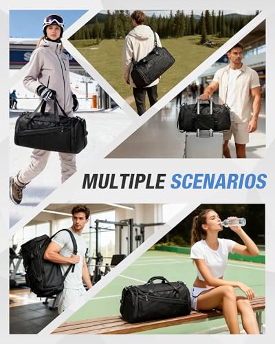 Gym Duffel Bag with Shoe Compartment Convertible 3 in 1 Duffle Bag Backpack