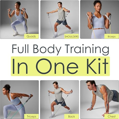 EQYP Power Tube Resistance Bands with Handles – Exercise Bands for Home Workouts - size: 40lb
