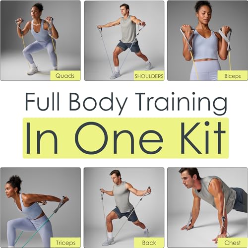 EQYP Power Tube Resistance Bands with Handles – Exercise Bands for Home Workouts - size: 20lb