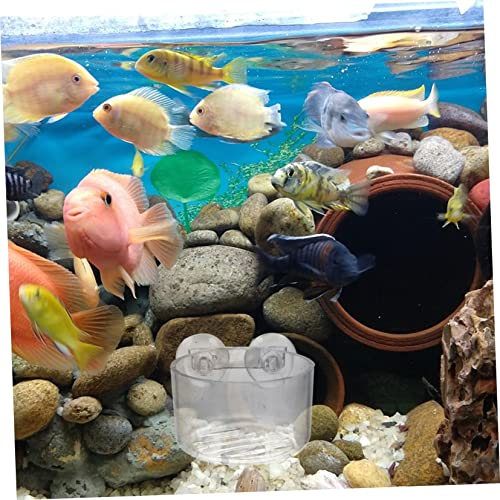 4pcs Acrylic Fish Feeding Cups Red Worm Feeder for Fish Tank Shrimp Feeder Aquarium Accessories for Aquatic Feeding Supplies