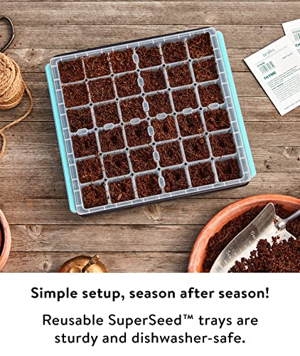 Burpee SuperSeed Seed Starting Tray | 36 Cell Reusable Seed Starter Tray | for Starting Vegetable, Flower & Herb Seeds | Indoor Grow Kit for Plant Seedlings | for Germination Success - size: 36 Cells