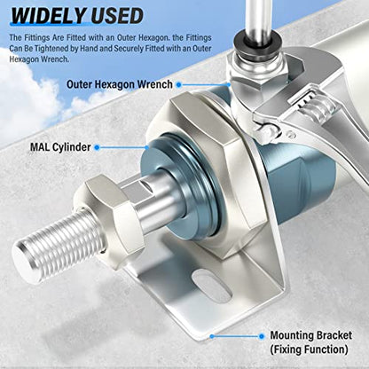 TAILONZ PNEUMATIC Male Straight 1/4 Inch Tube OD x 1/4 Inch NPT Thread Push to Connect Fitting PC-1/4-N2 (Pack of 10)