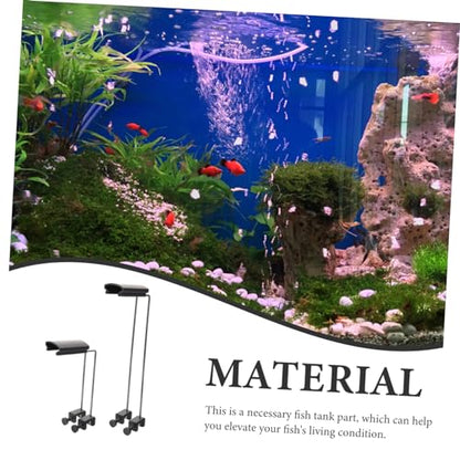 2pcs Adjustable Fish Tank Light Riser Stable Aquarium Lamp Bracket for Easy Installation Height Options for Aquatic Plants and Lighting