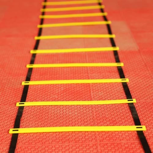 Speed Ladder Footwork Workout Training Exerciser Storage Bag Included | Football Ladder Speed Training Football Basketball Hockey Badminton Tennis for Youth Adults Athletes Men Women Professionals