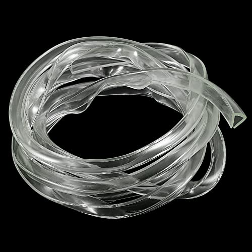 uxcell U Channel Edge Trim, 8.2ft Length Soft Rubber Guard Seal Strip Edge Protector Fit for 8-9mm Edge, (33/64" W x 15/32" H) Clear - size: 33/64"x 15/32"x 8.2ft