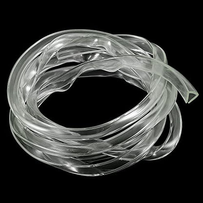 uxcell U Channel Edge Trim, 8.2ft Length Soft Rubber Guard Seal Strip Edge Protector Fit for 8-9mm Edge, (33/64" W x 15/32" H) Clear - size: 33/64"x 15/32"x 8.2ft