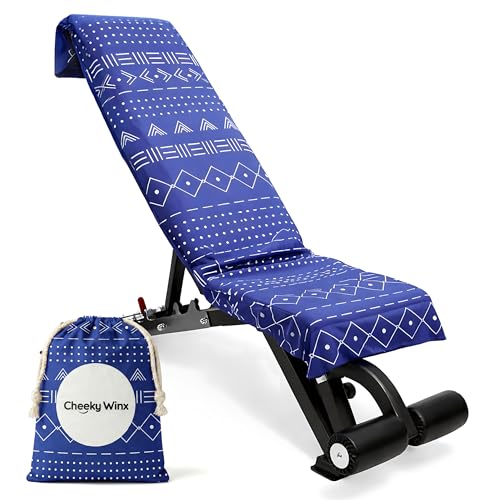Hooded Microfiber Gym Towel – Highly Absorbent Car Seat Towel with Carry Bag – Double-Sided Sweat Towel, Reversible, Quick Dry & Sand-Resistant Fabric, Aztech Blue, 130 x 60cm - color: Aztec Blue