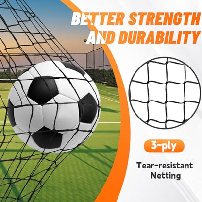 Bearwill Soccer Goal, Kids Soccer Goals for Backyard Set of 2 - color: Blue