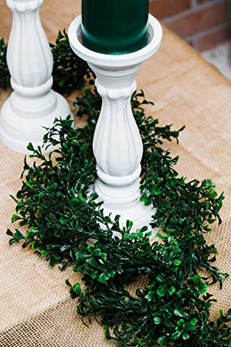Richland Faux Boxwood Garland 9 Feet (1) - color: Green, size: 108''