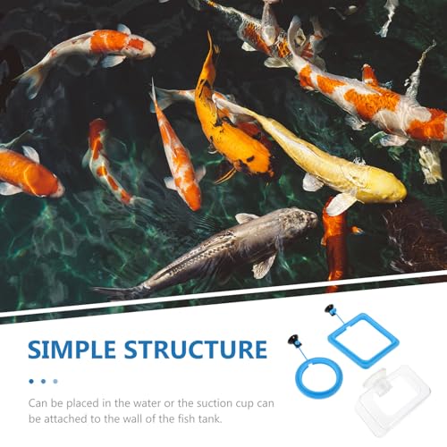 Toyvian 3pcs Fish Feeding Rings Aquarium Feeding Circle Set with Suction Cup Fish Feeder for Tank and Tropical Tool