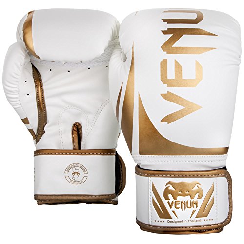 Venum Challenger Boxing Gloves - color: White/Gold, size: 12-Ounce, style: Challenger 2.0
