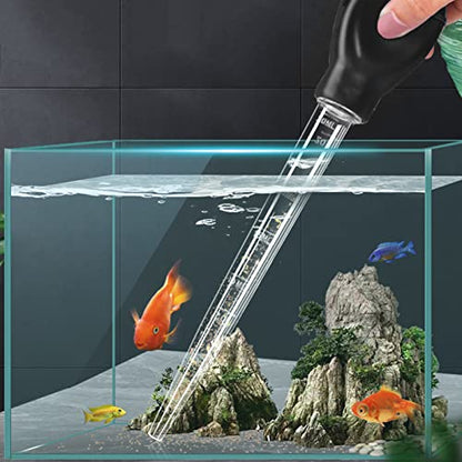 Manual Fish Tank Water Changer Aquarium Dropper, 30ml Aquarium Clean Pipette Dropper, Fish Tank Cleaning Waste Remover, Aquarium Gravel Cleaning Straw, Black - color: Black