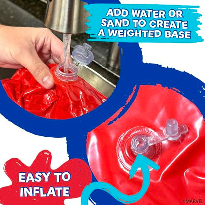Marvel Spider-Man Shaped Bop Bag - Inflatable Punching Bag, Inflates to 42 Inches
