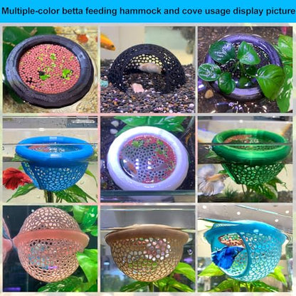 2pcs White Floating Betta Fish Hammock Bed,Beta Hide Cave and Resting Spot,Fish Tank Accessories Decor Toy,Betta Fish Feeding Ring for Aquarium,Shrimp Betta Log Bed(White, 1pcs Big and 1pcs Small)