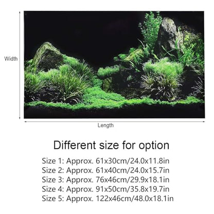 Aquarium Background Sticker, Fish Tank Seafloor Water Grass Decoration Painting, PVC Sticker for Fish Tank, Tropical Marine Landscape (76 * 46cm) - size: 76*46cm